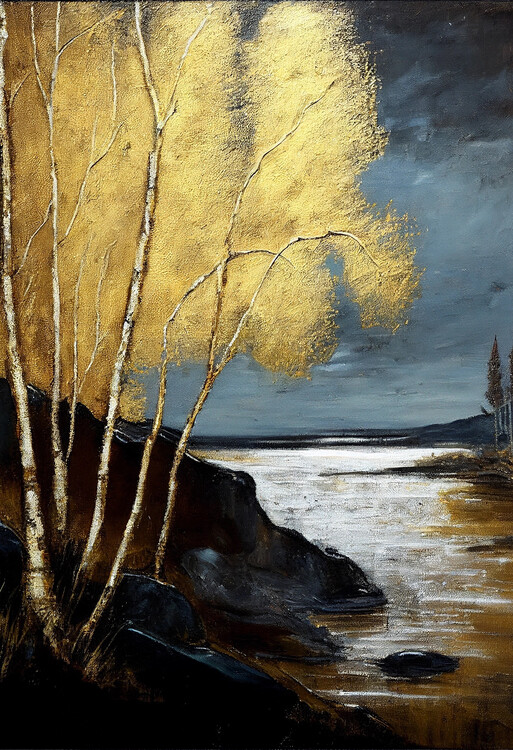 Poster Birch trees