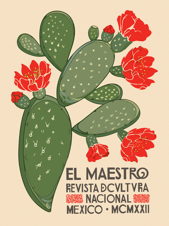 Плакат El Maestro Magazine Cover No.1 (Mexican Art / Cactus)