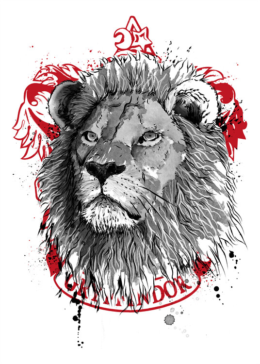 Canvas Print Courage and determination sumi e