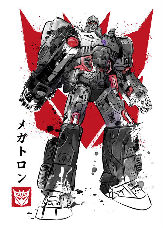 Canvas Print Destruction sumi e