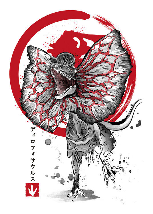 Poster Dilophosaurus sumi e