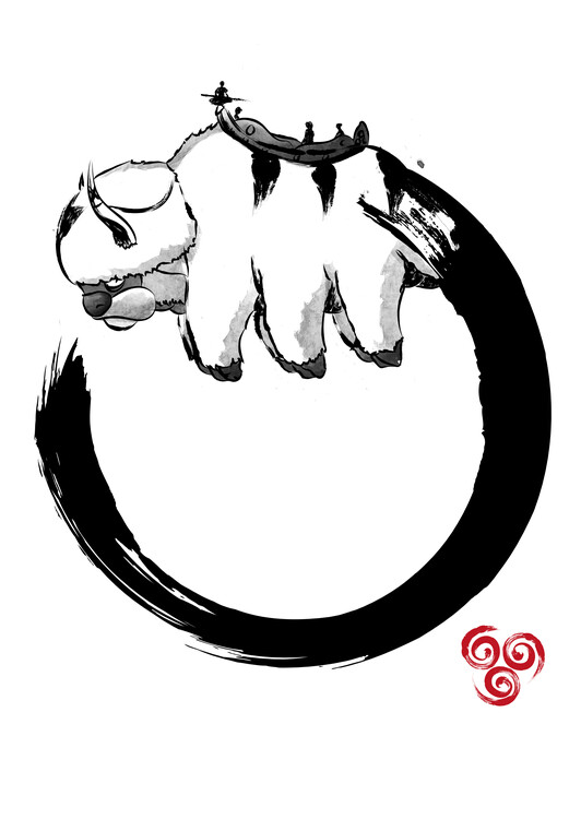 Canvas Print Enso flying bison