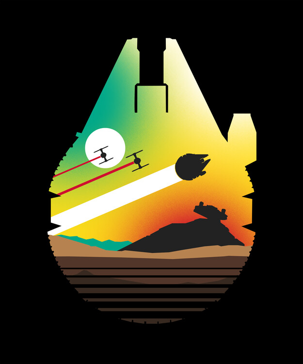 Плакат Escape from desert planet