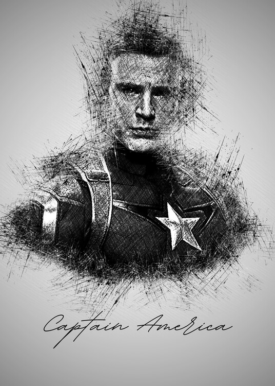 Poster Captain A. Sketch