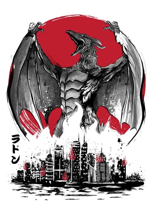 Poster Fire pteranodon