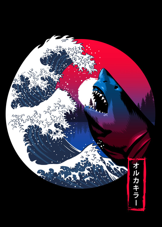 Póster Great Shark Wave