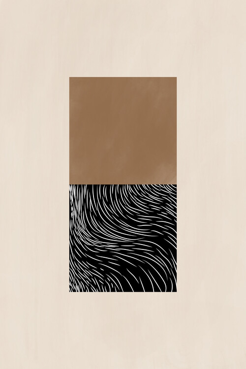 T-shirt Abstract Beige Poster No.1