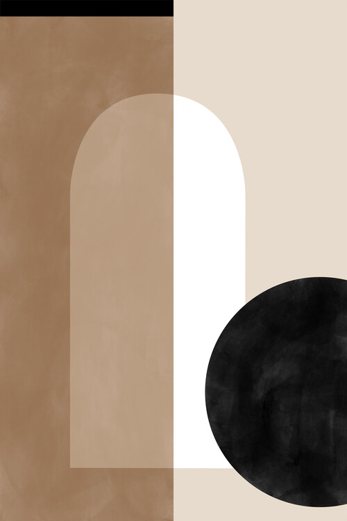 Poster Geometric Beige & Brown Poster No.1