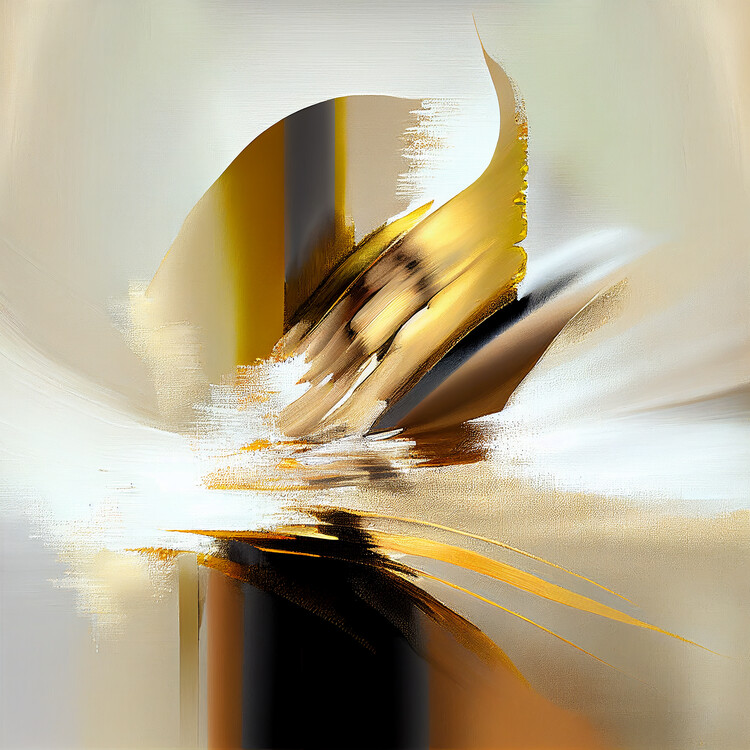 Poster Golden Abstraction A