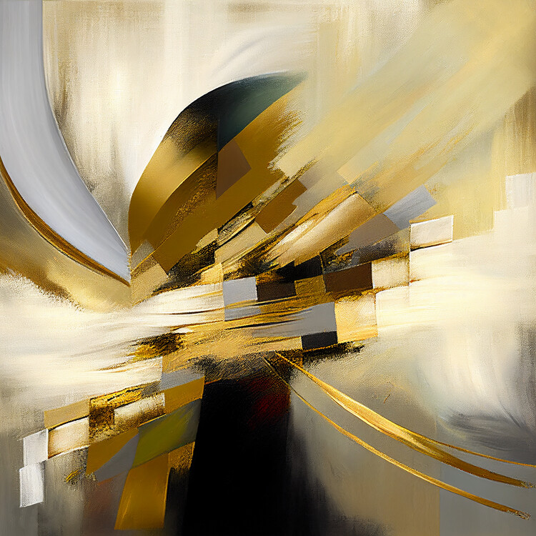 Poster Golden Abstraction B