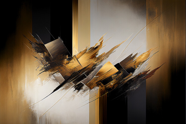 Poster Golden Abstraction F