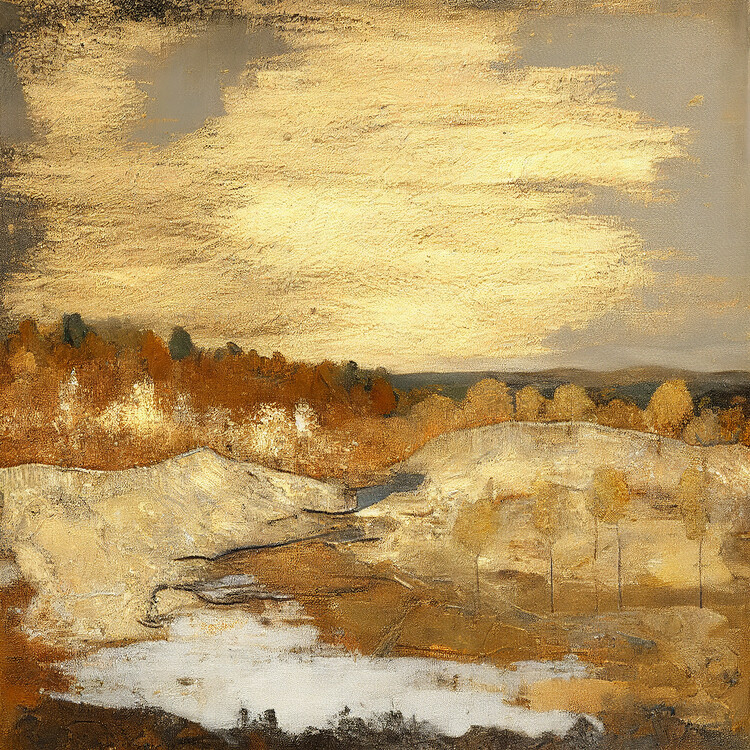 Poster Autumn Gold Painting