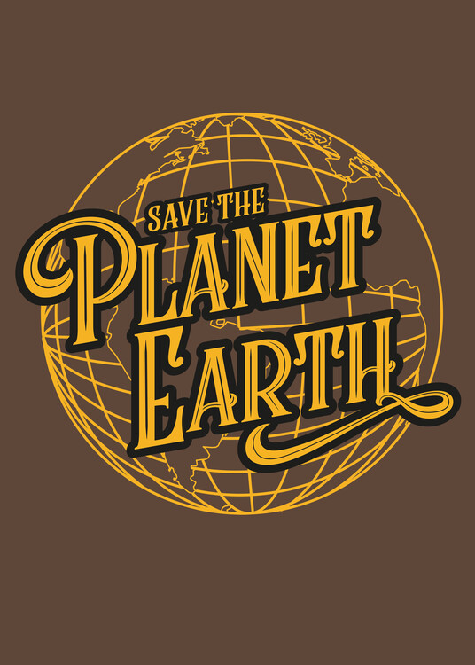 Плакат Save the planet Earth