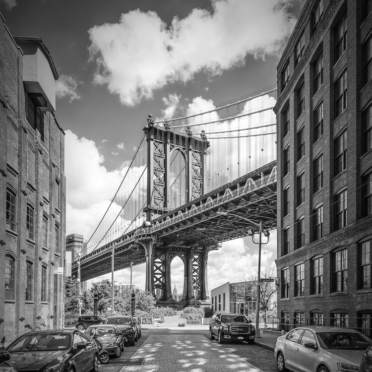 Juliste NEW YORK CITY Monochrome Manhattan Bridge