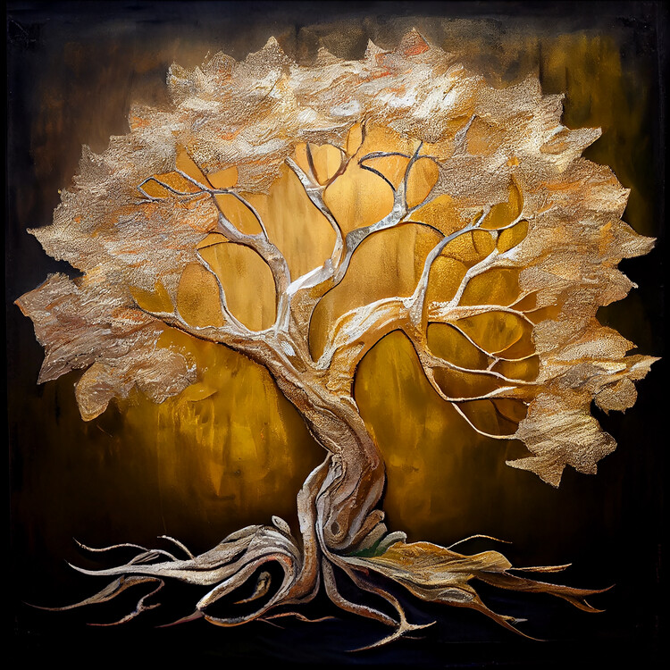Poster Golden Yggdrasil