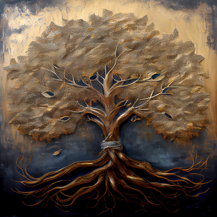 Poster Golden Yggdrasil / A