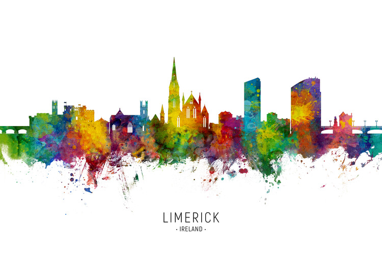 Плакат Limerick Ireland Skyline
