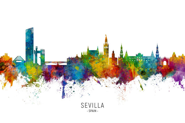 Плакат Sevilla Spain Skyline