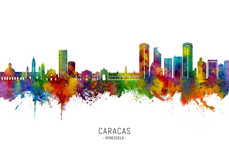 Плакат Caracas Venezuela Skyline