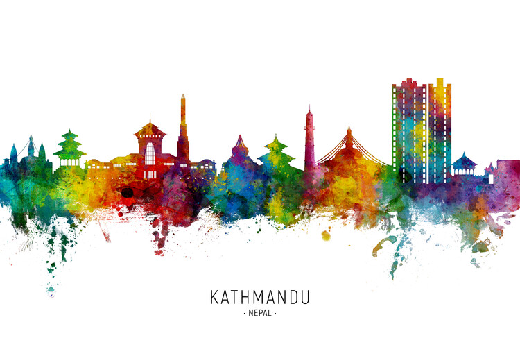 Плакат Kathmandu Nepal Skyline