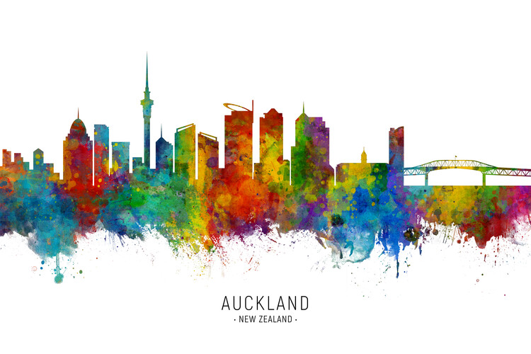 Плакат Auckland New Zealand Skyline