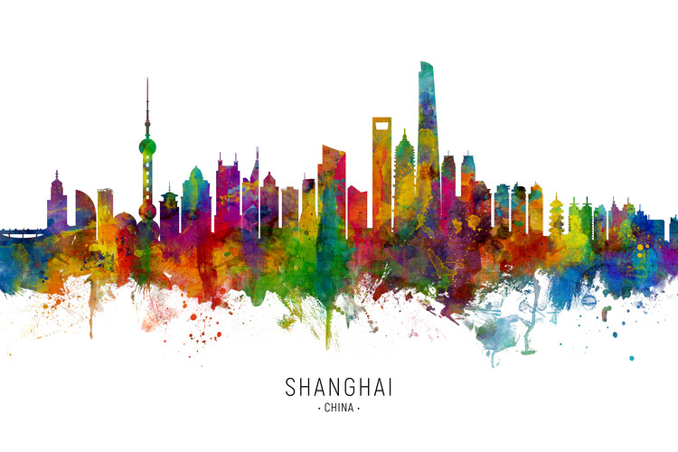 Плакат Shanghai China Skyline