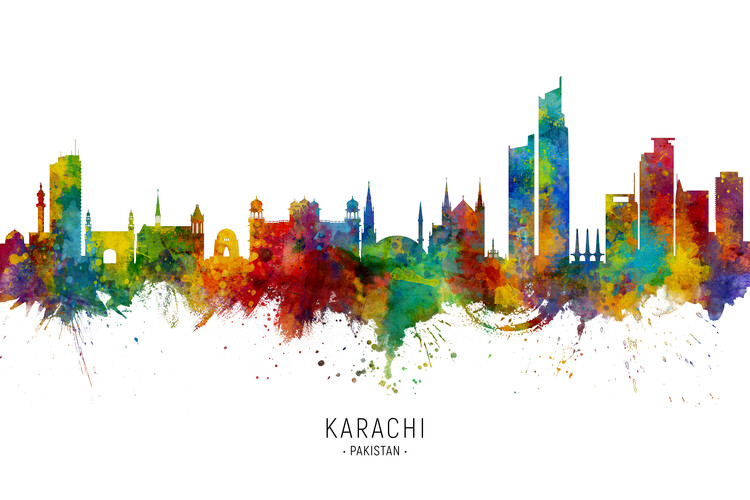 Плакат Karachi Pakistan Skyline