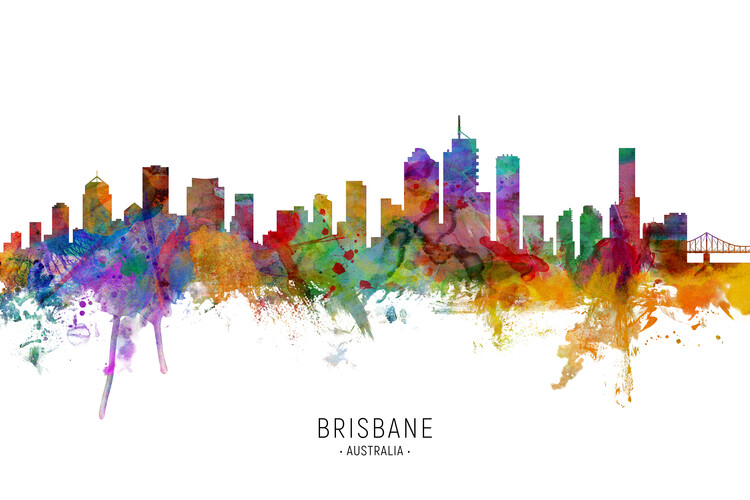 Плакат Brisbane Australia Skyline