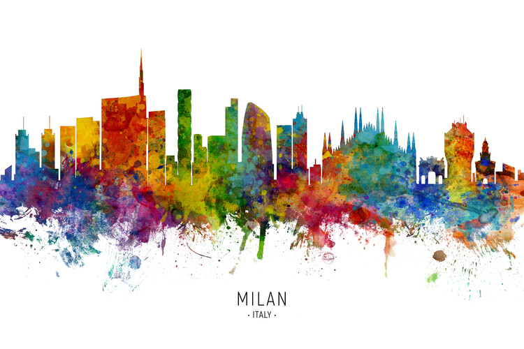 Плакат Milan Italy Skyline