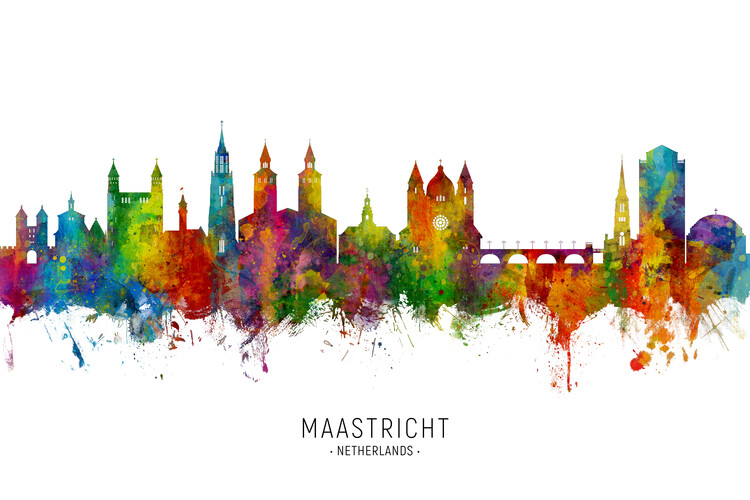 Плакат Maastricht The Netherlands Skyline