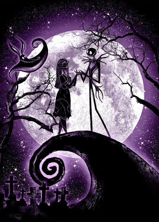 Poster Moonlight Skeleton
