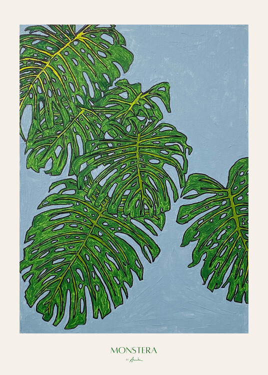 Levně Plakát, Obraz - Monstera, Annika John, 30 × 40 cm