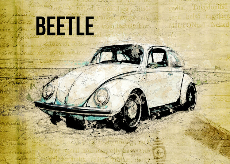 Wall Mural Volkswagen vw beetle