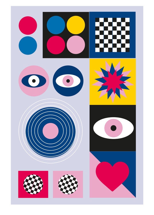 Levně Plakát, Obraz - GEOMETRIC II, SERGIO ORTIZ, 30 × 40 cm