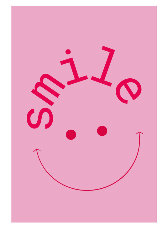 Levně Plakát, Obraz - SMILE, SERGIO ORTIZ, 30 × 40 cm