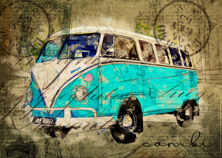 Wall Mural vw combi tosca
