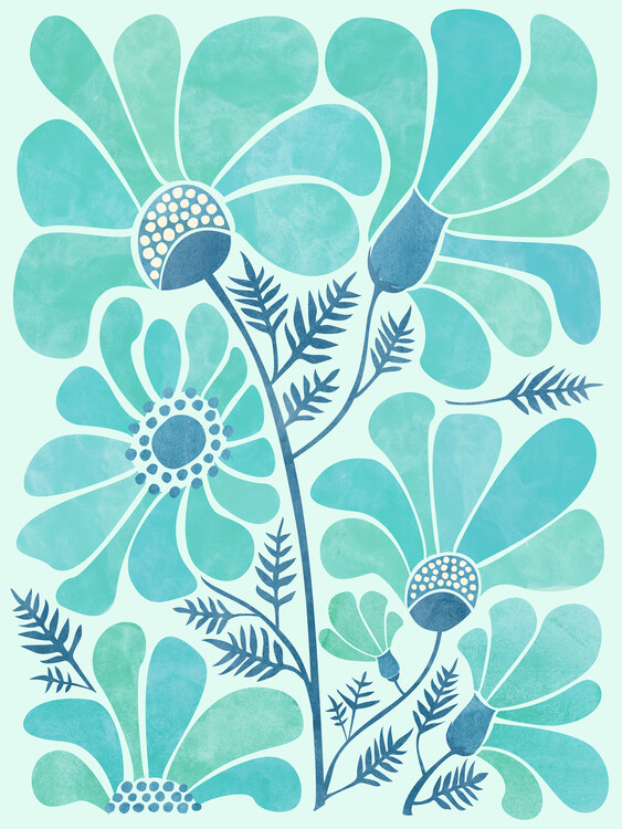 Plakát Kristian Gallagher - Himalaya Blue Poppies