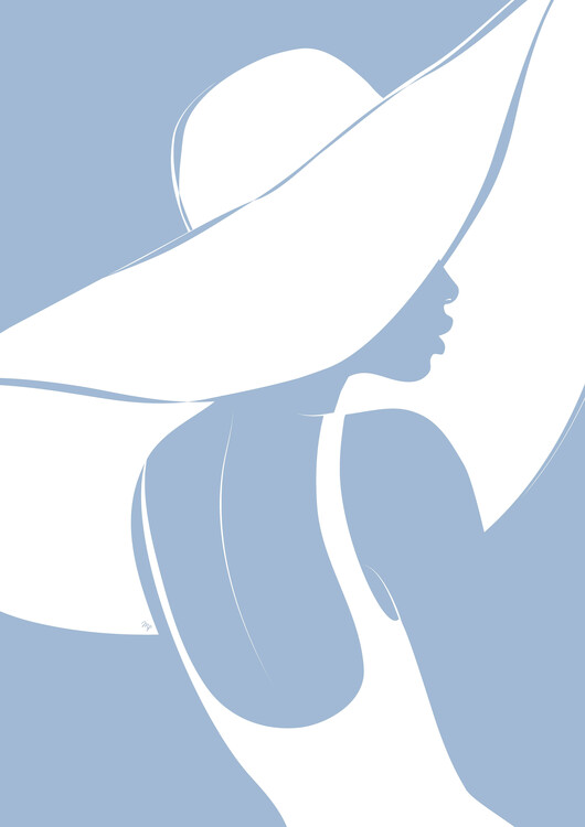 Póster Summer Lady Blue