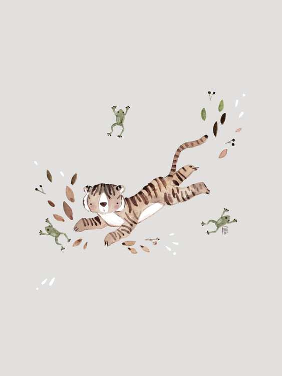 Poster Tiger and frog