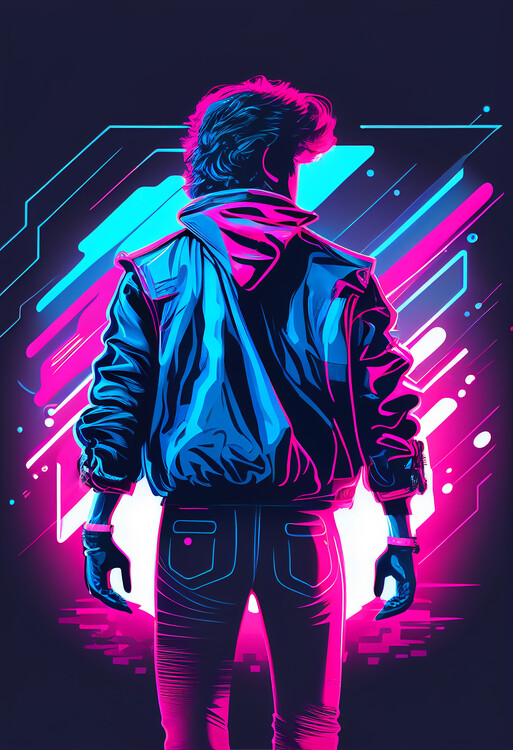 Poster Retro Dude / A 80s