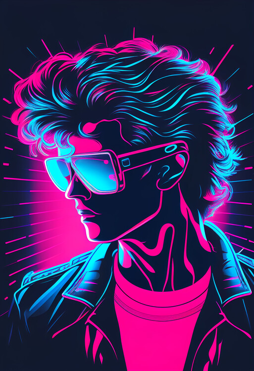 Poster Retro Dude / C 80s