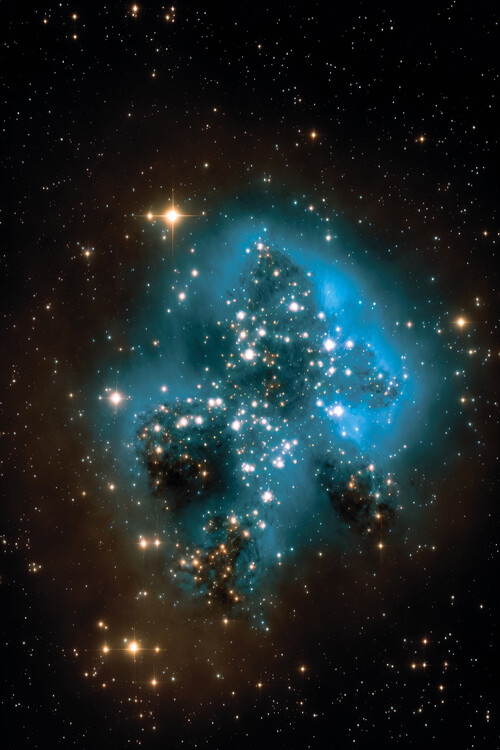 Poster Blue star cluster