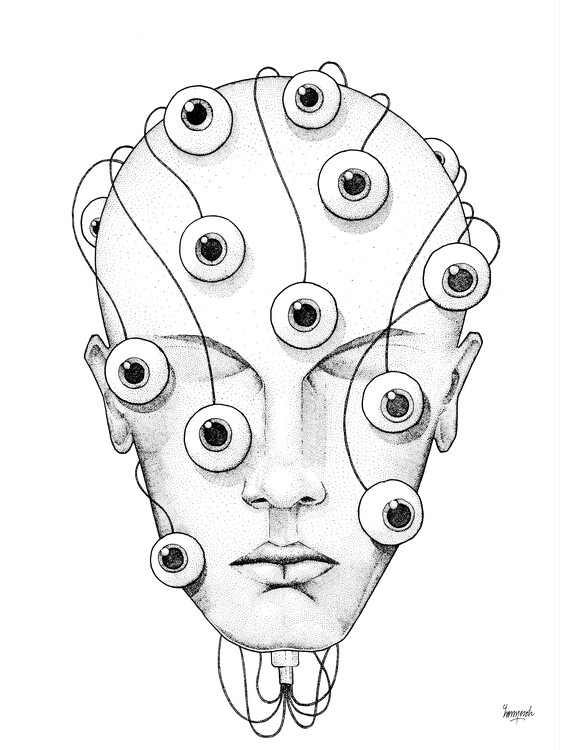 Плакат Multiple Eyes Man