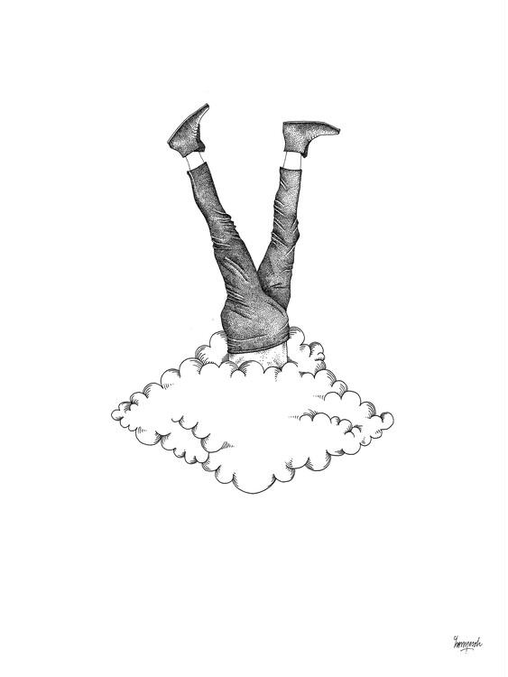 Canvas Print Cloud Man