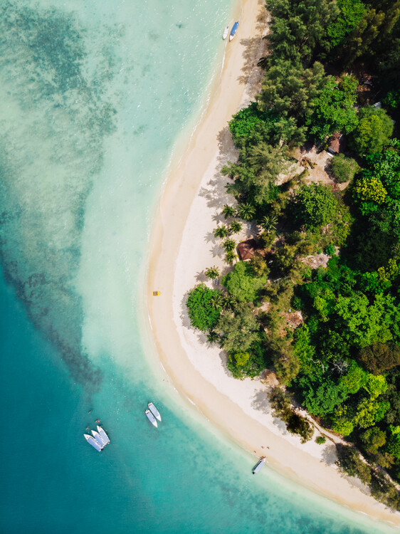 Плакат Drone view of paradisiac beach
