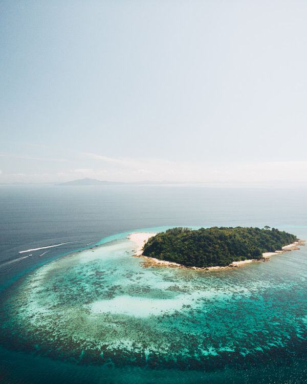 Plakat Drone view of an island in thailand