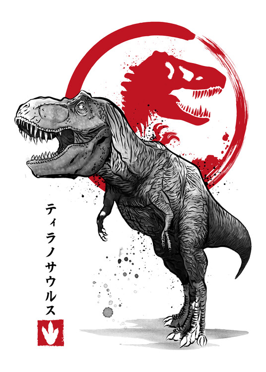 Poster Tyrannosaurus sumi e