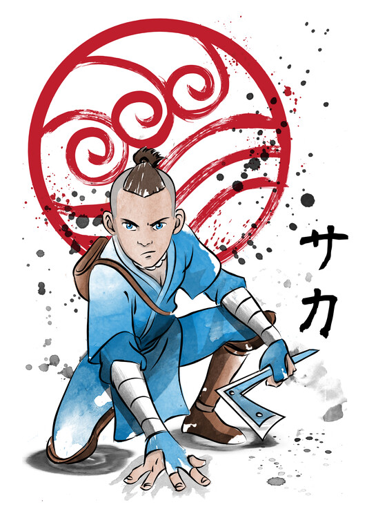 Canvas Print The power of the water tribe warrior