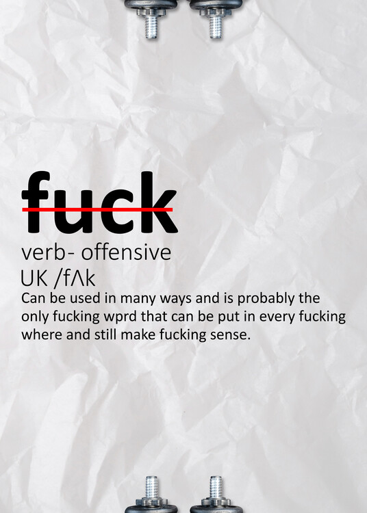 Plakát Fuck Verb Offensive - Sarcastic Quote