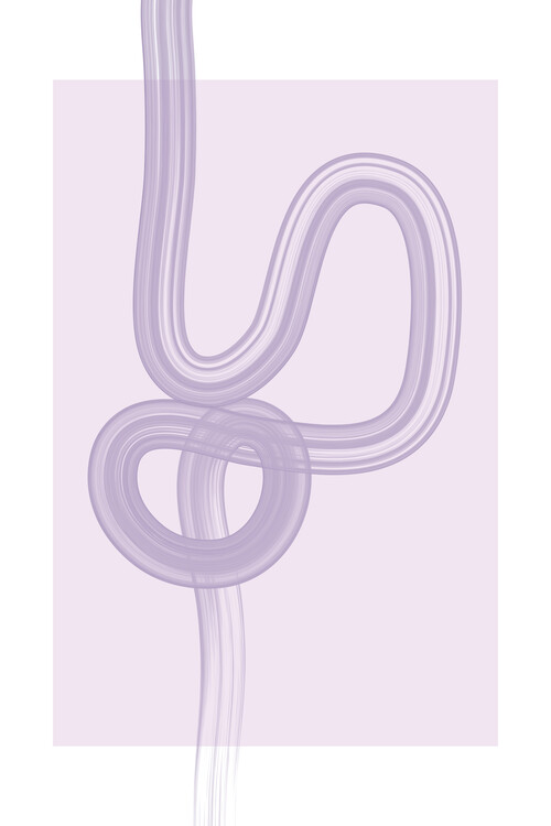 Poster Abstract Purple One Line Poster